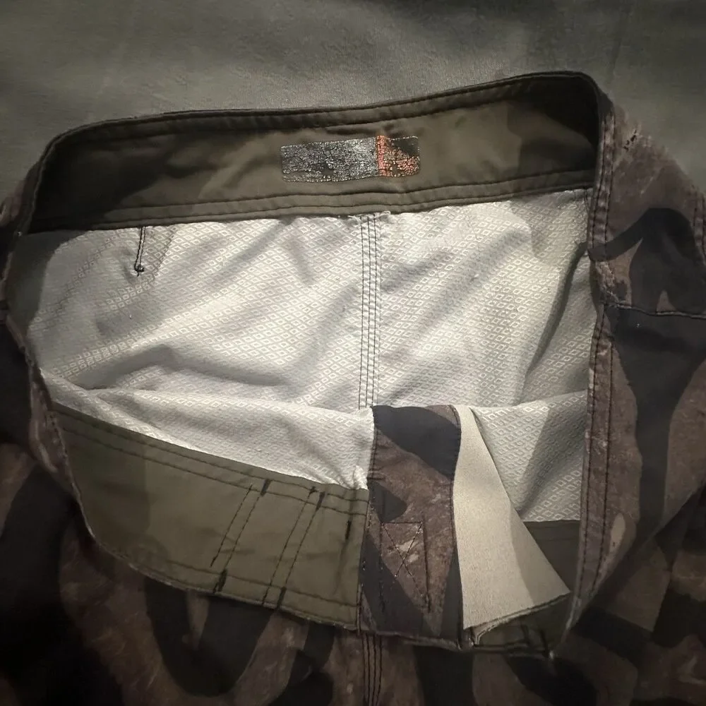 Quiksilver Waterman Convoy Board Shorts Mens 34 Brown Swirl Pattern Swimwear